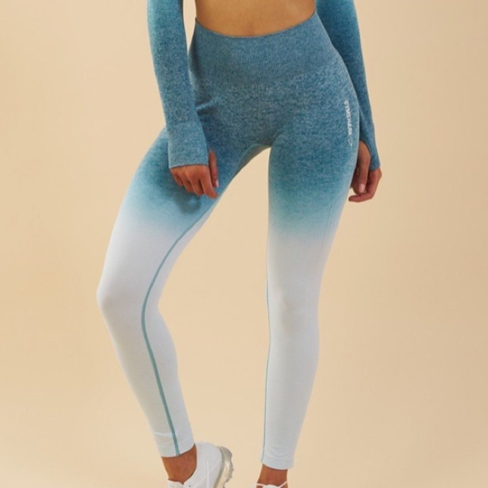 Gymshark ombre seamless blue leggings
